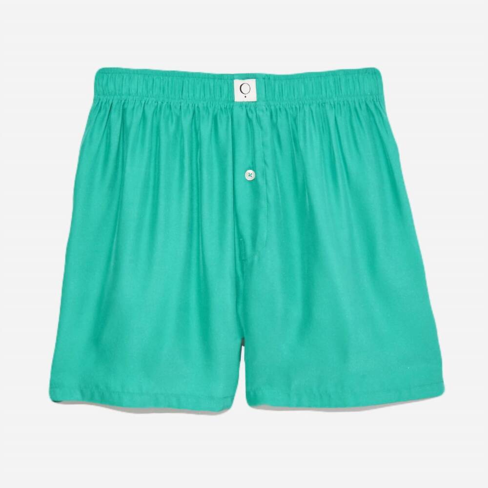 NEW THE SLEEP CODE women's ravi washable silk boxer in emerald city